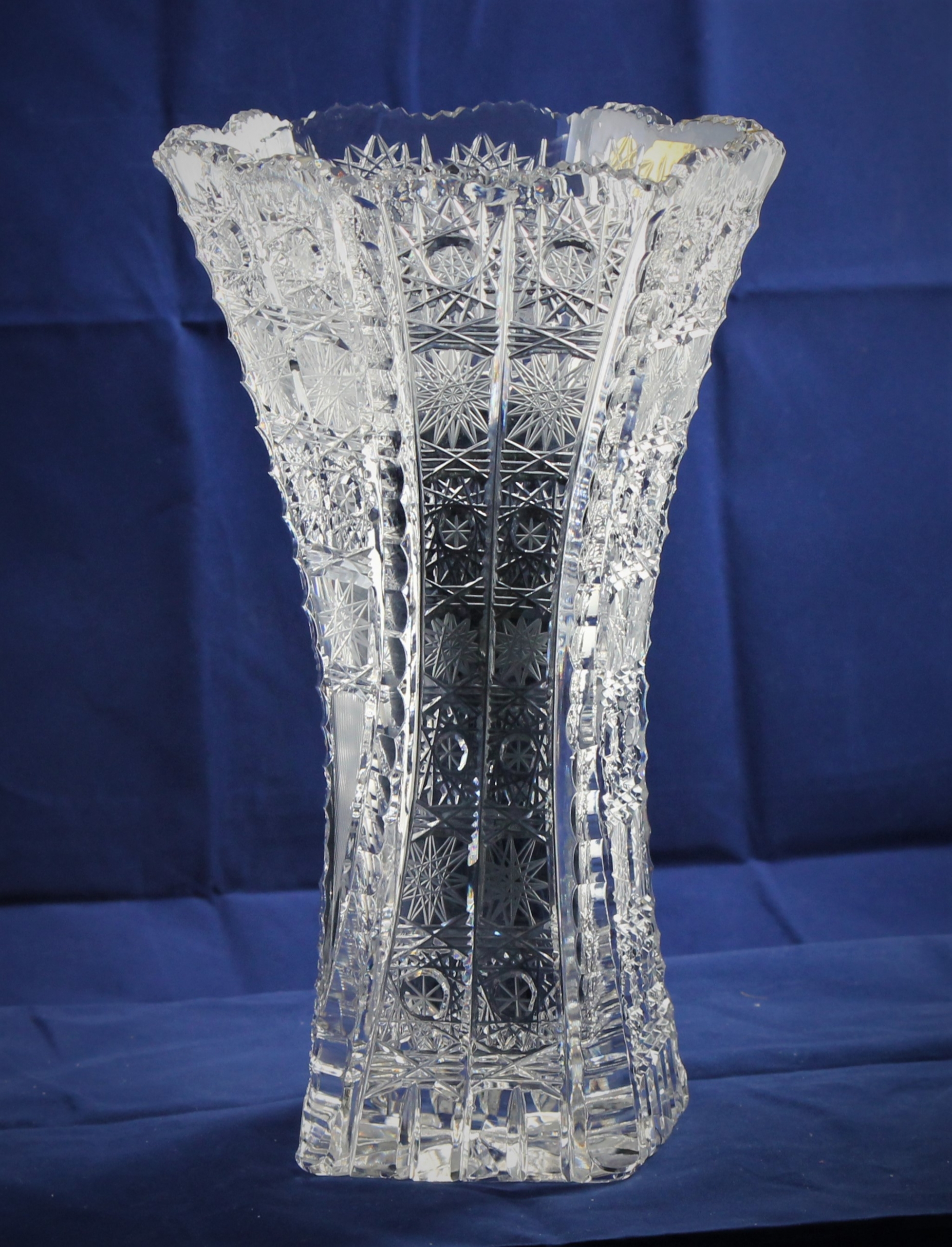 Kristall Vase, 270mm hoch, gedreht